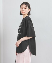 ＜SACRA＞標語印刷T恤 日本製