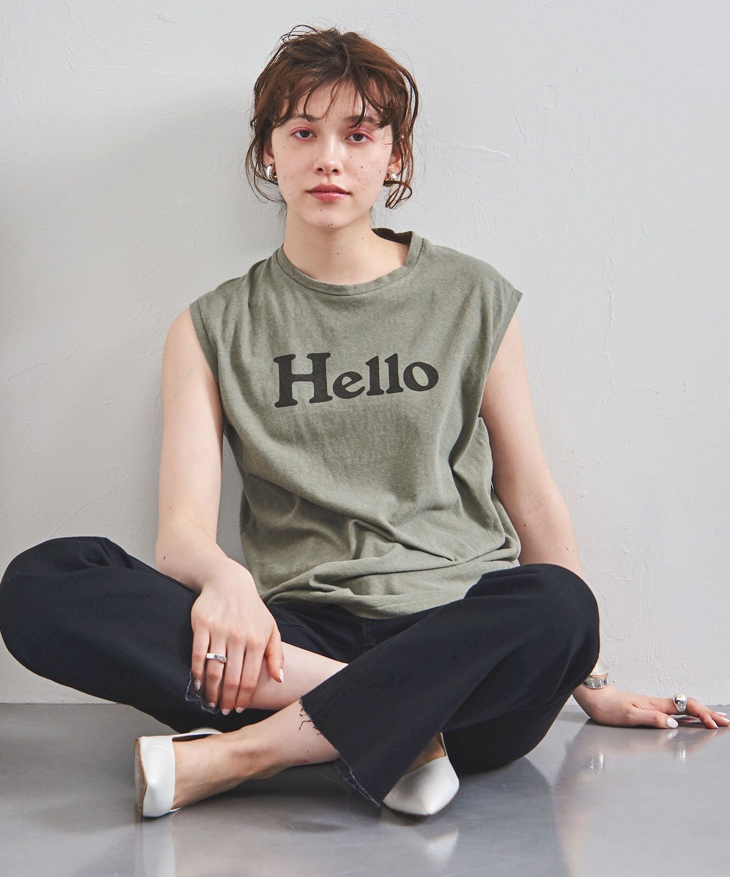 MADISON BLUE＞ HELLO LOGO 無袖T恤21SS □□□ 日本製｜outlet UNITED