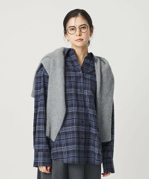 棉法蘭絨格紋襯衫