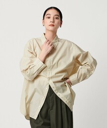 棉條紋寬鬆襯衫
