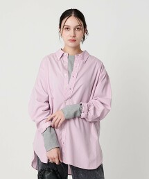 棉條紋寬鬆襯衫