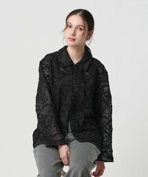 聚酯纖維繩紋刺繡襯衫