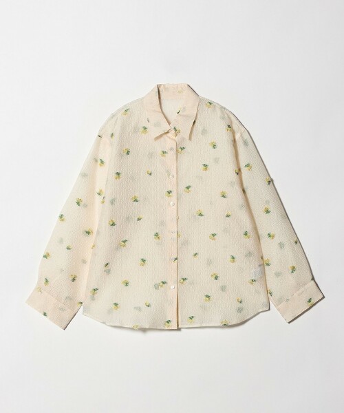 花朵形狀緹花襯衫