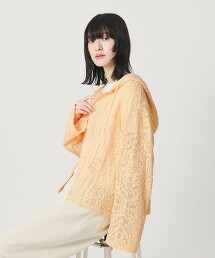 網眼刺繡連帽上衣