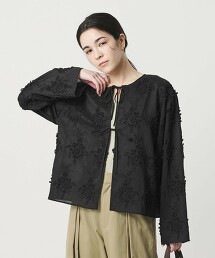 纖維素尼龍2WAY刺繡襯衫