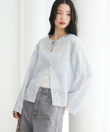 纖維素尼龍2WAY刺繡襯衫