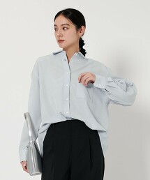 透膚後打摺襯衫