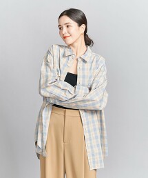 麻棉格紋襯衫