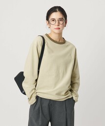 拉絨滾邊長袖T恤 日本製