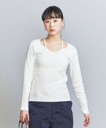 平口羅紋抽針吊帶長袖T恤 日本製