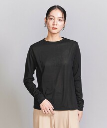 棉尼龍天竺透膚圓領T恤 日本製
