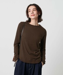 纖維素羊毛混紡圓領上衣 日本製