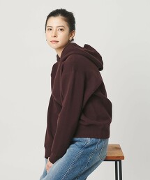 棉羊毛混紡 素色＆橫條紋針織連帽衫