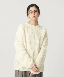 混馬海毛尼龍寬鬆針織