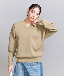 棉尼龍V領上衣 