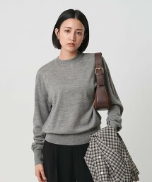 羊毛聚酯纖維細針腳圓領針織 可水洗
