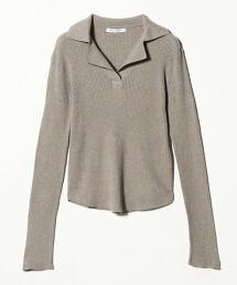 棉羅紋開襟針織衫