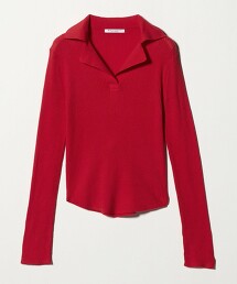 棉羅紋開襟針織衫