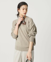 混喀什米爾羊毛 天竺圓領針織衫