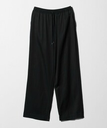 棉嫘縈緞面抽繩寬褲