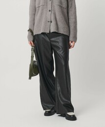 雙色緞面抽繩長褲 