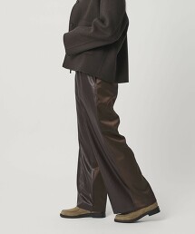 雙色緞面抽繩長褲 