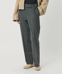 ＜H＞輕薄織物修身直筒長褲