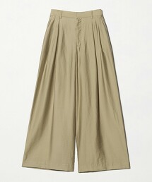 纖維素尼龍斜紋打摺寬褲  