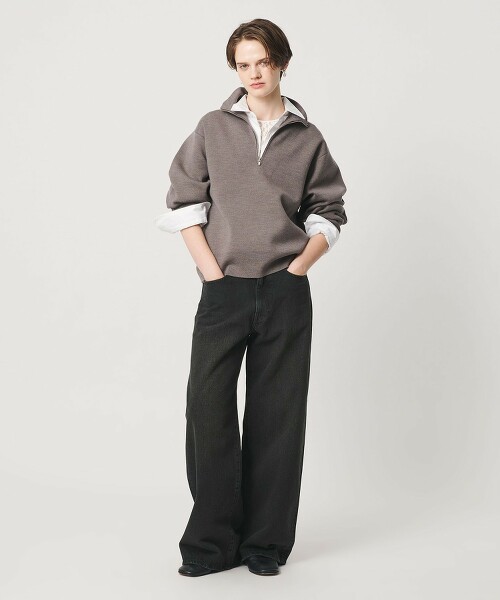 ＜H＞13oz 牛仔寬褲