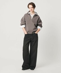 ＜H＞13oz 牛仔寬褲