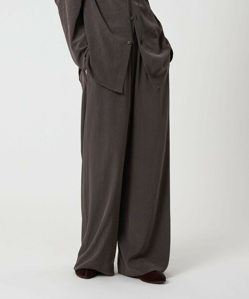 ＜H＞三醋酸纖維聚酯纖維 寬褲 日本製