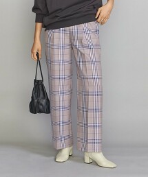 BY 格紋輕便褲 打摺寬褲 -手洗- 日本製 OUTLET商品