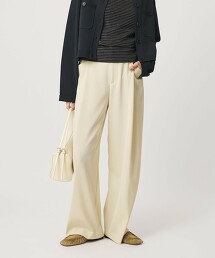 斜紋後鬆緊長褲 日本製