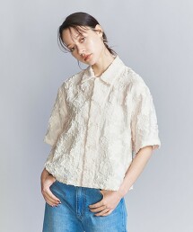 剪織緹花布 短袖 襯衫 -可手洗-