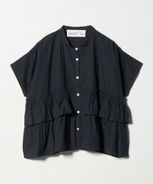＜dahl’ia＞褶邊短袖罩衫 日本製
