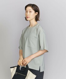 聚脂纖維 口袋 罩衫 T恤 -可手洗- 日本製