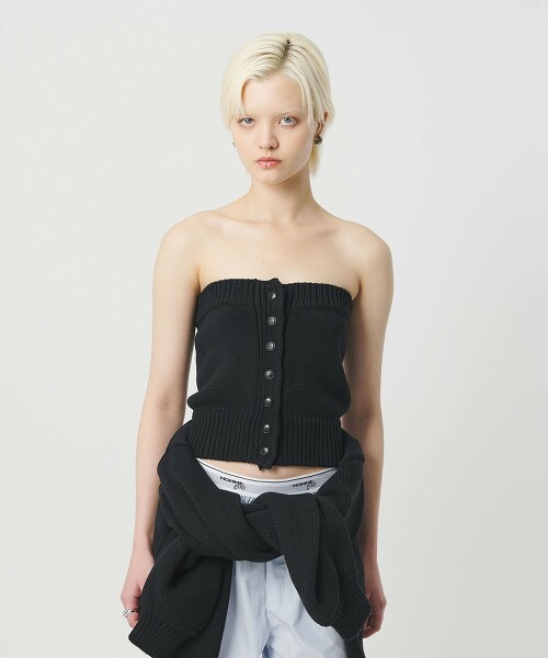 ＜H＞棉尼龍立體紗線針織背心