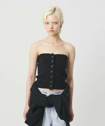 ＜H＞棉尼龍立體紗線針織背心