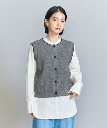 混色 毛圈紗布 背心