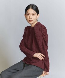 緹花泡泡袖罩衫