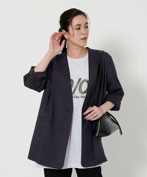 透膚無領西裝外套