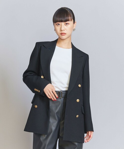 混毛 雙排釦西裝外套 日本製
