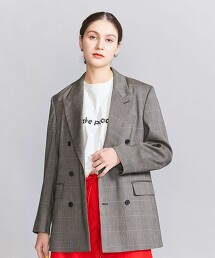 格紋雙排釦外套 日本製