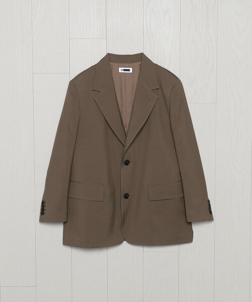 <H>輕薄素材箱型西裝外套 日本製