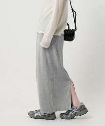 天鵝絨打摺窄裙