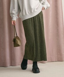 天鵝絨打摺窄裙