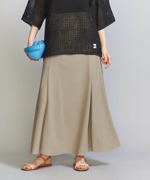 仿亞麻 荷葉裙 -可手洗- 日本製