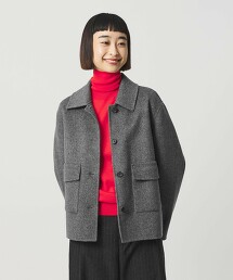 雙層織短版大衣