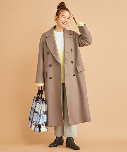 BY HAMILTON WOOL MIX 莫爾敦長版P大衣
