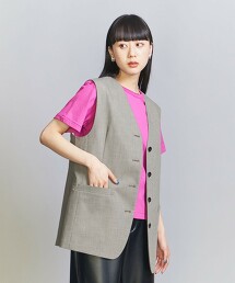 無領 粗呢 背心